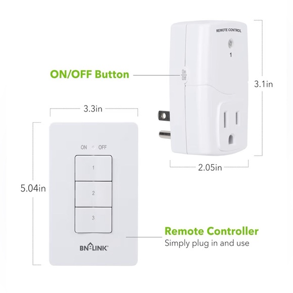 Amazon / BN-LINK / Wireless Remote Control Outlet Set - Picture 2 of 10